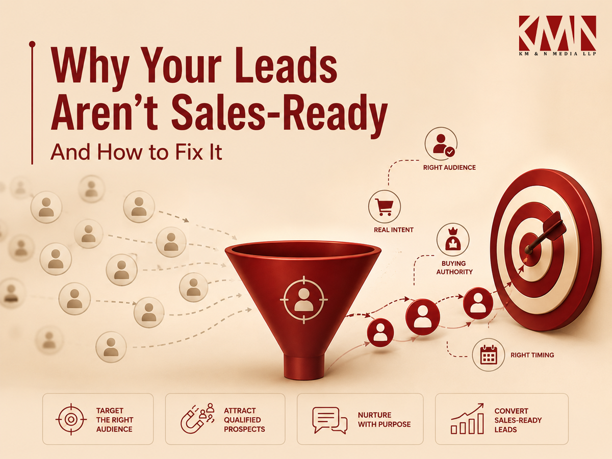 Sales-ready leads and lead generation strategy by KM&N Media.