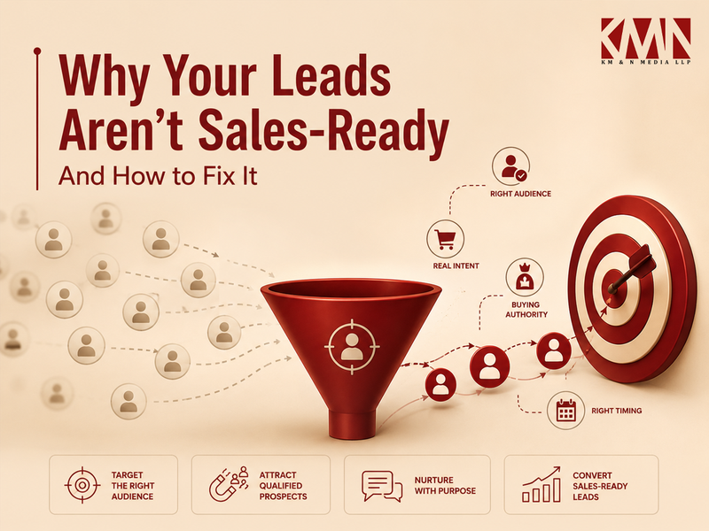 Sales-ready leads and lead generation strategy by KM&N Media.