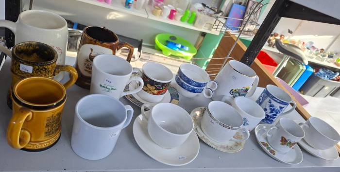 Various Cups and Saucers