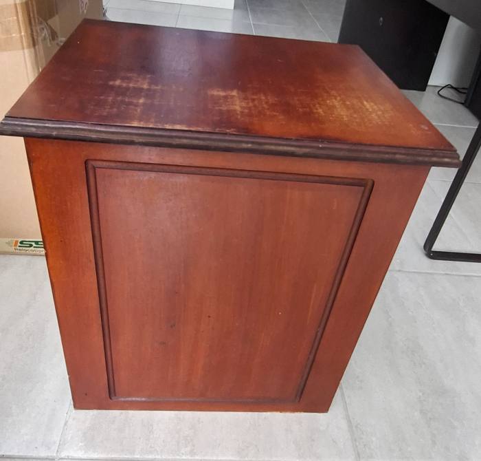 Wooden Side Table – Reddish-Brown Finish