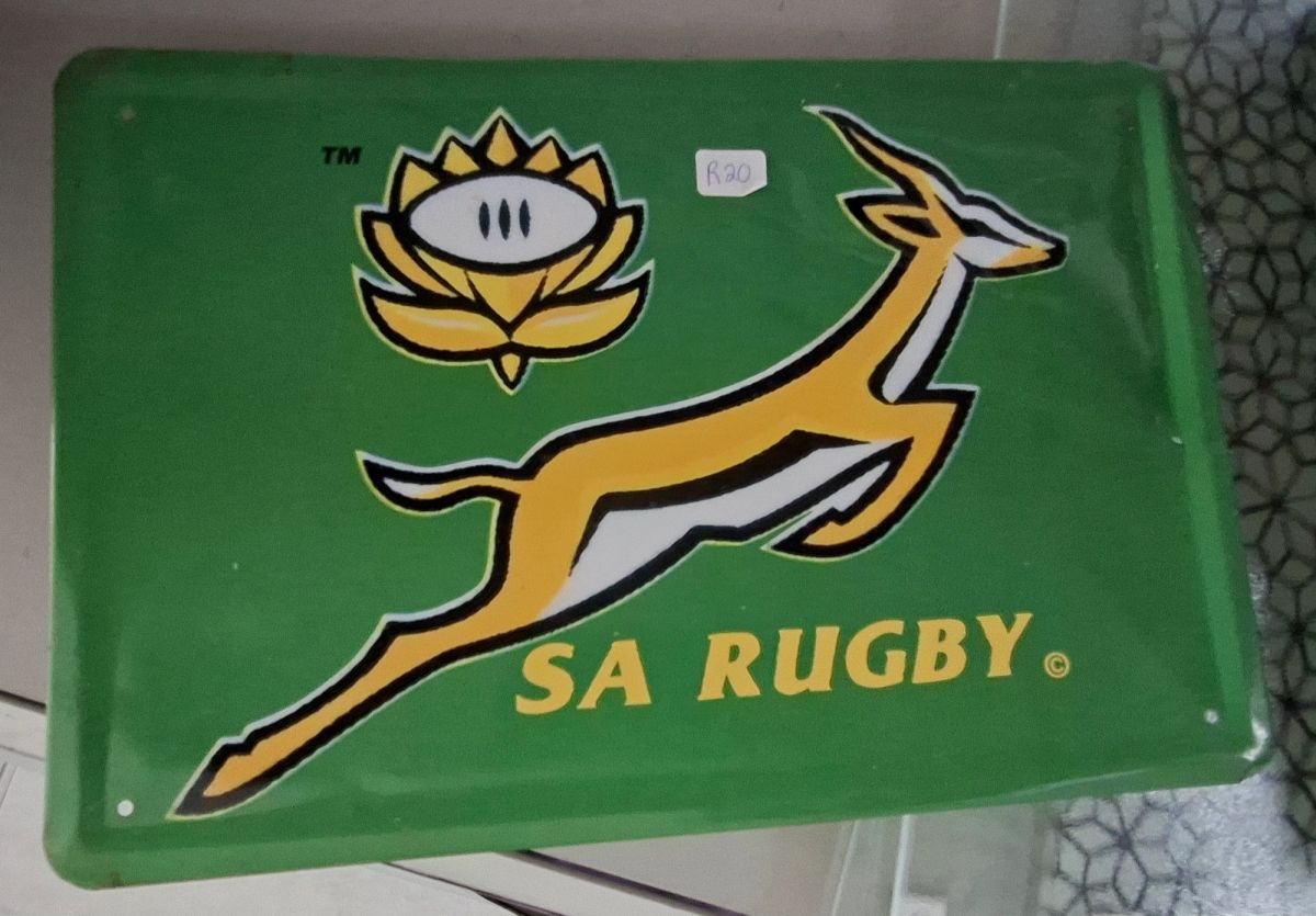 SA Rugby Springbok Metal Wall Sign
