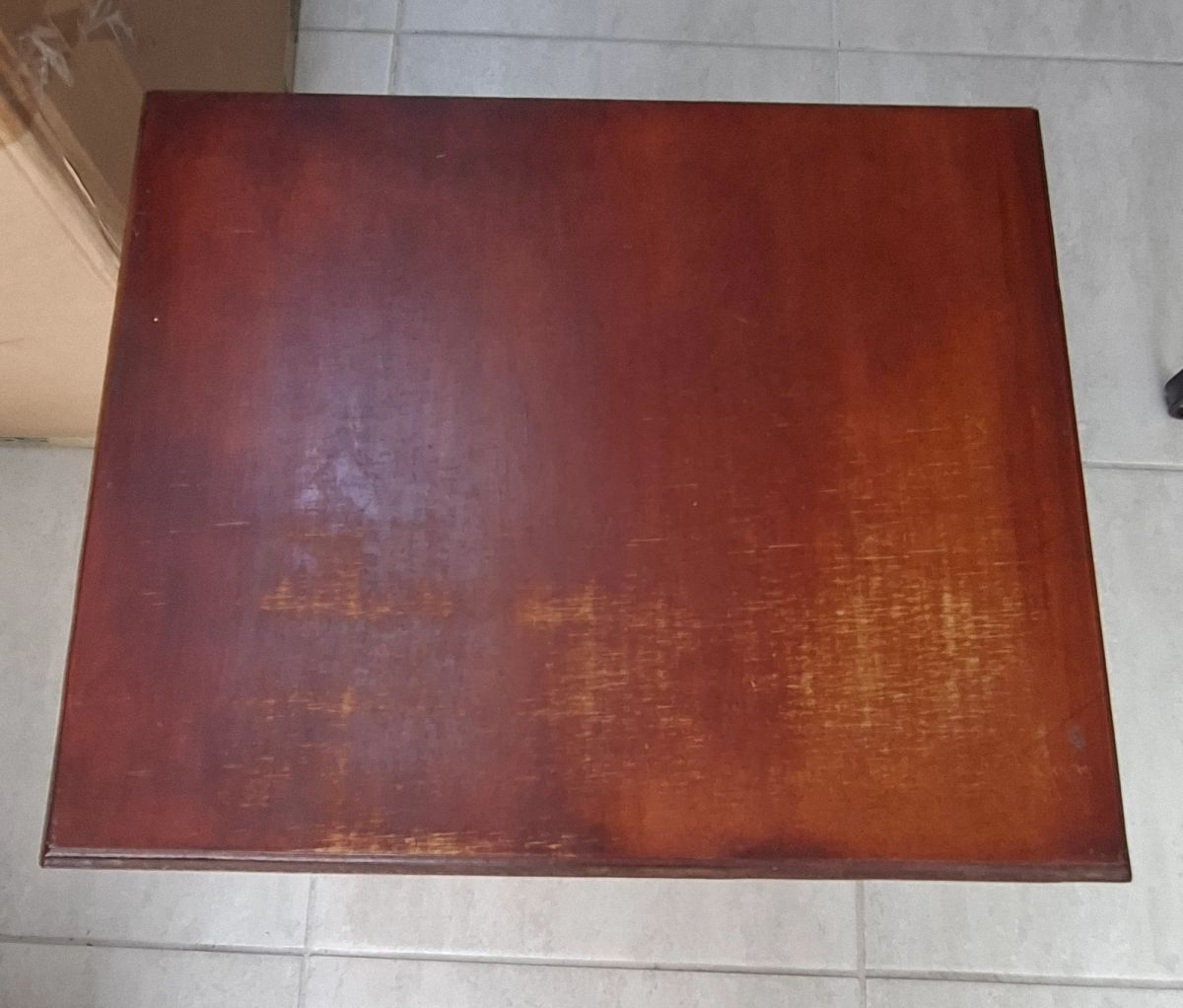 Wooden Side Table – Reddish-Brown Finish 2