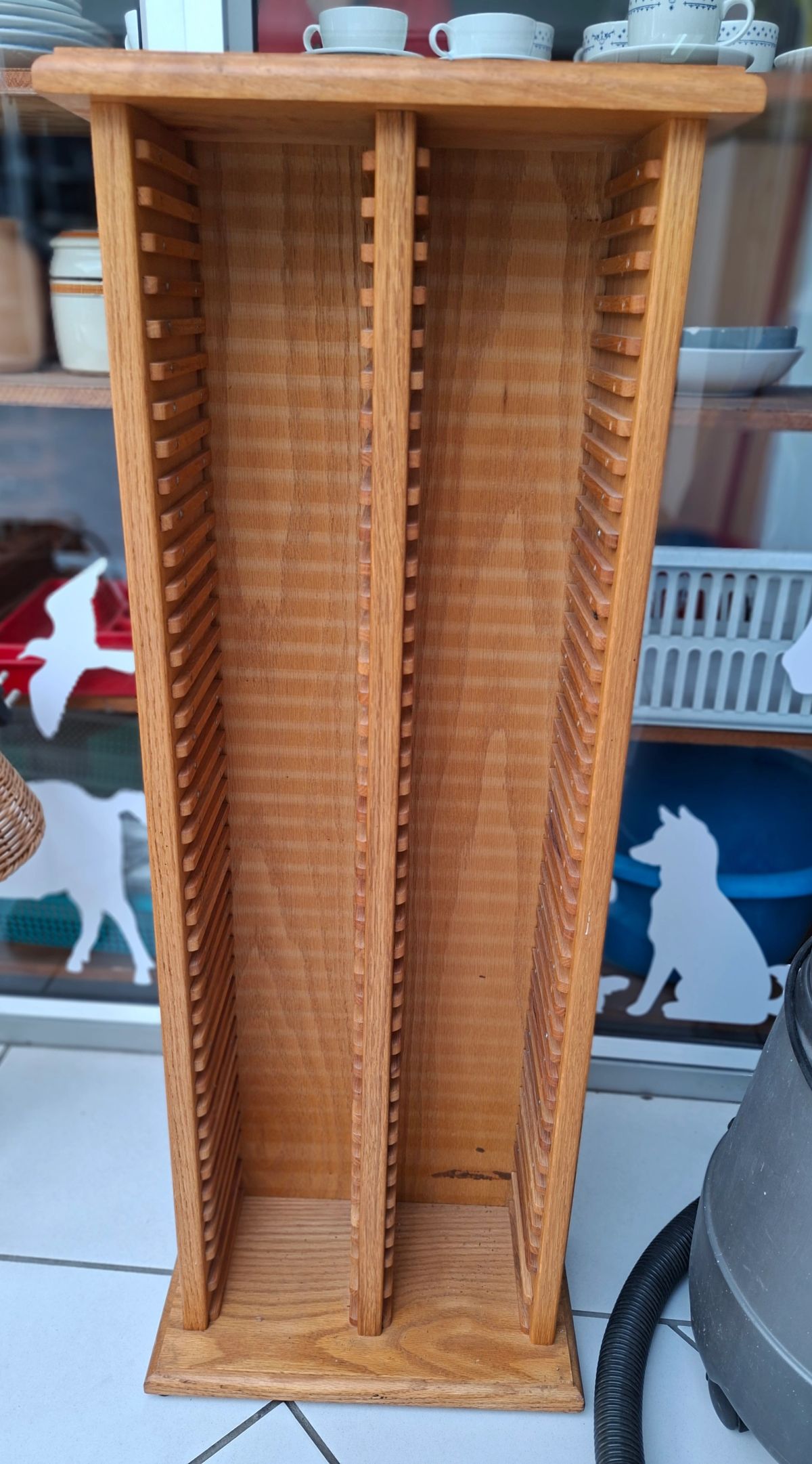 Freestanding Wooden CD Rack