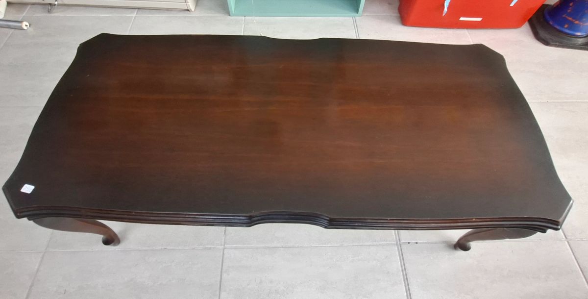 Vintage Dark Wood Coffee Table 3