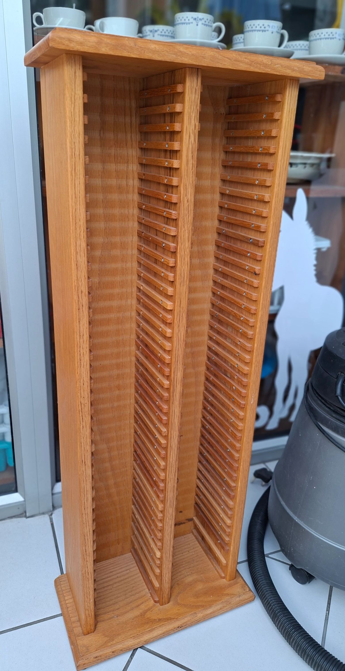 Freestanding Wooden CD Rack 2