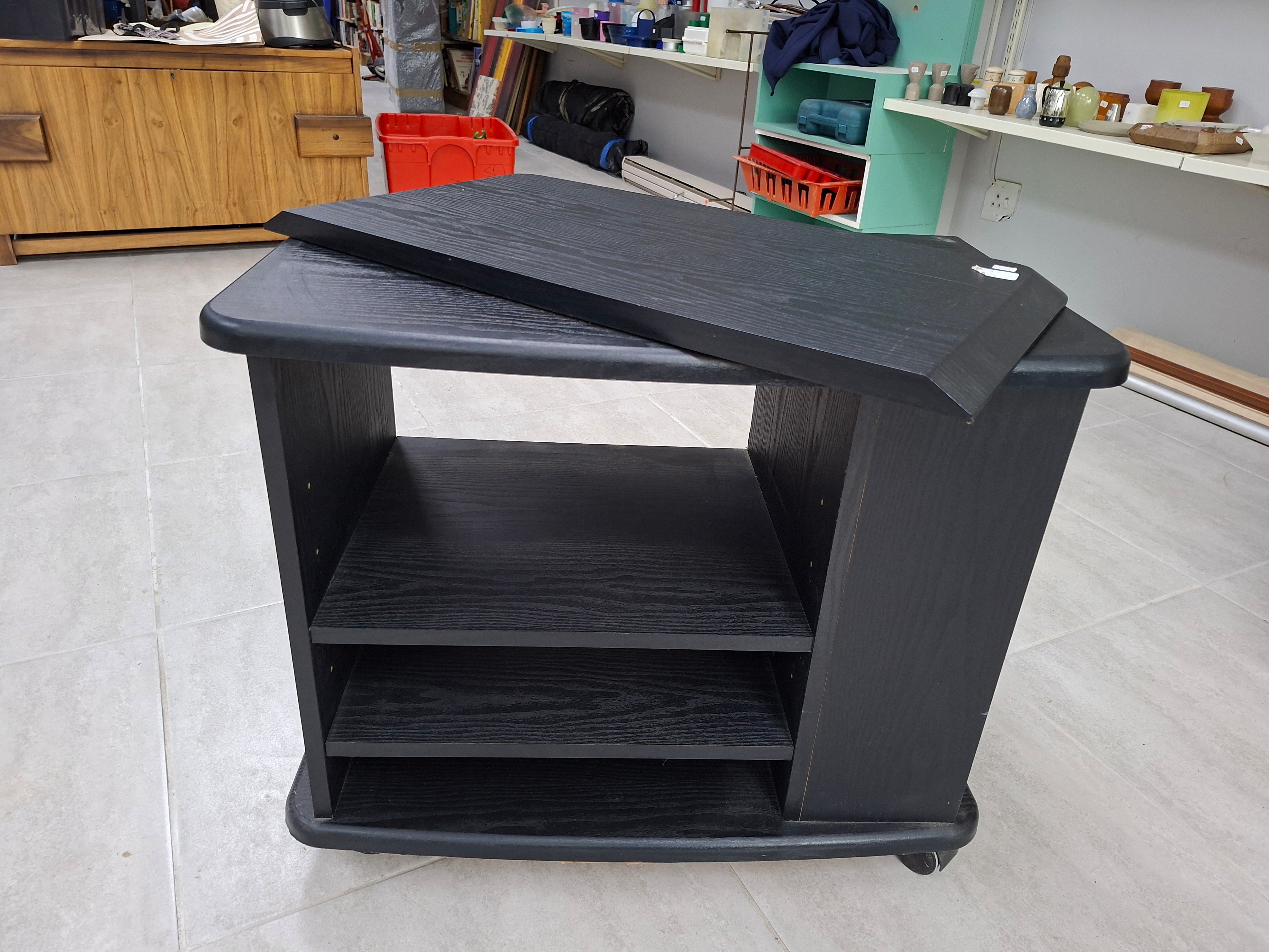 Rolling TV Stand with Swivel Top 3