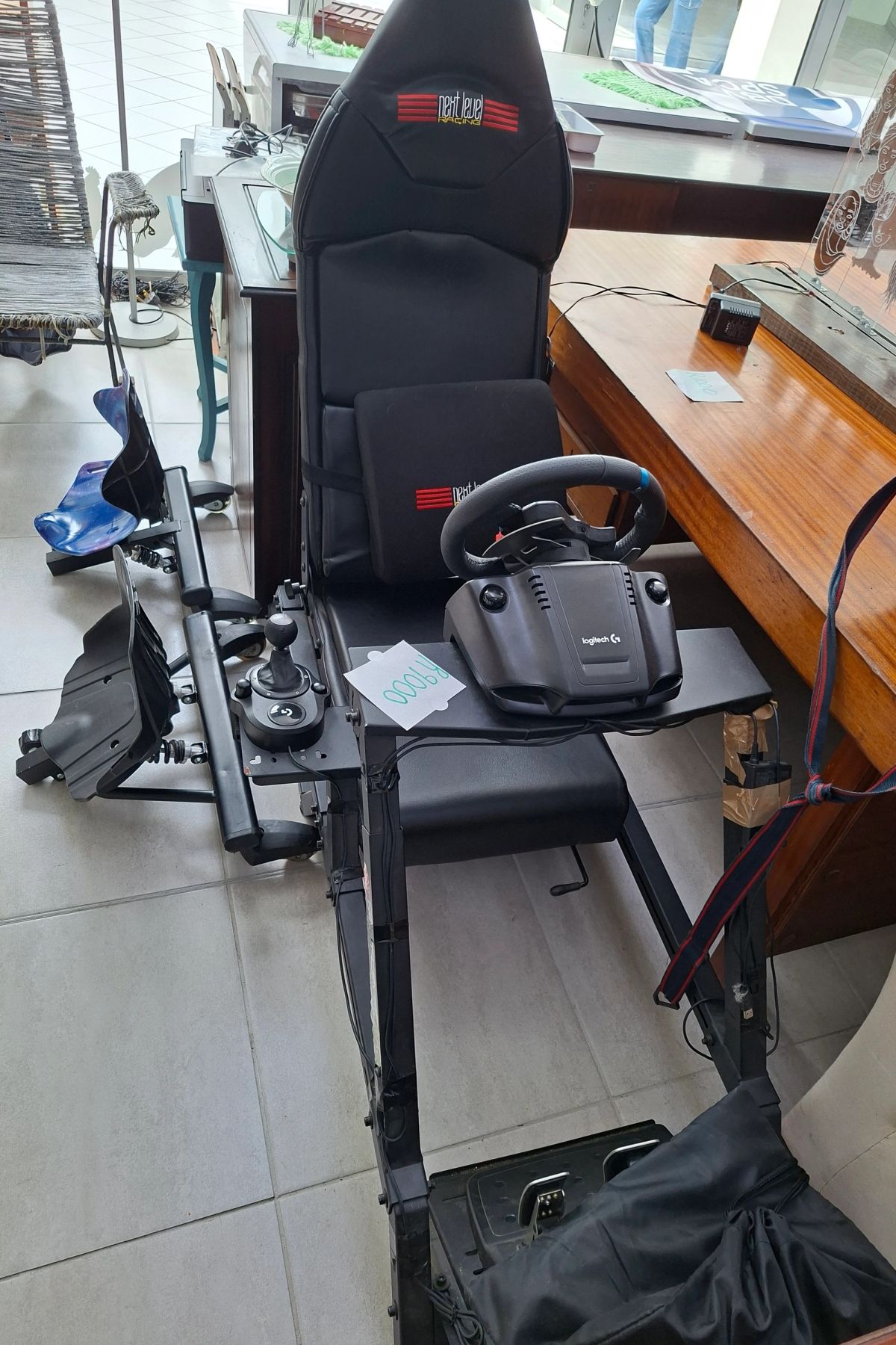 Next Level Racing Simulator Cockpit with Logitech G29 Steering Wheel & Pedals 3