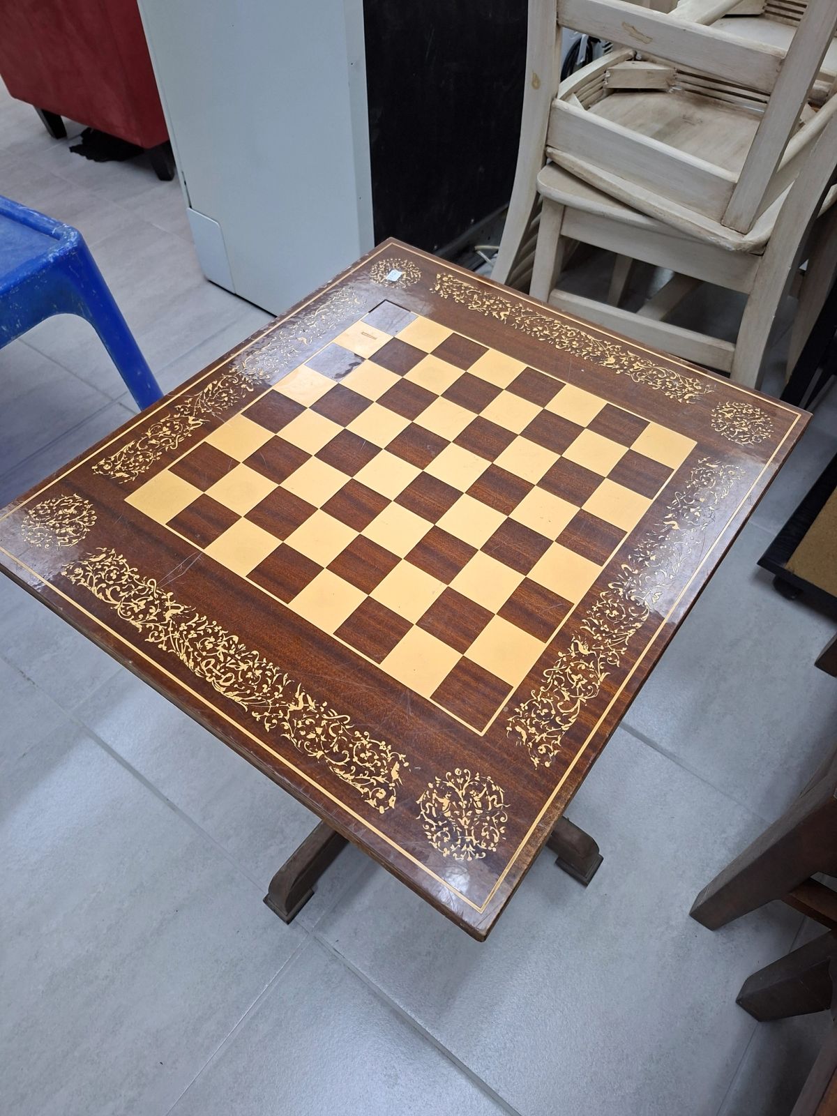 Handcrafted Wooden Chess Table 2