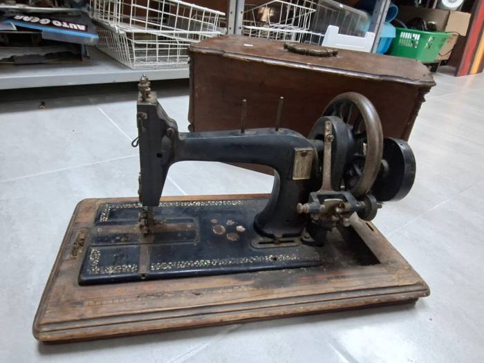 Antique German Hand-Crank Sewing Machine