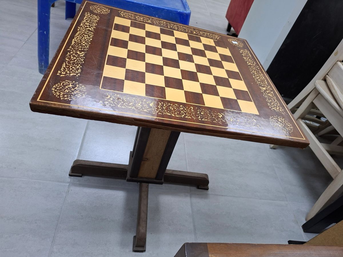 Handcrafted Wooden Chess Table 3
