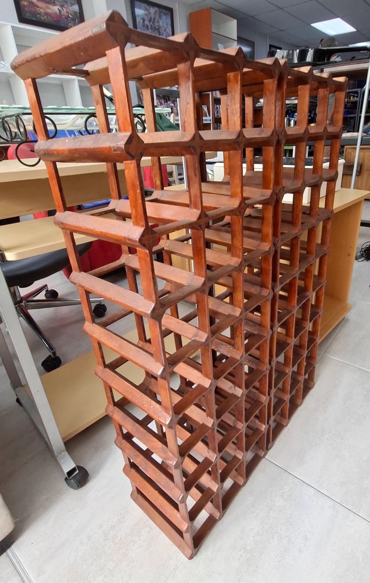 Freestanding Modular Wooden Wine Rack 2
