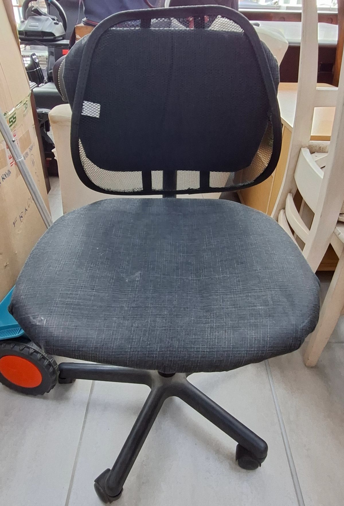 Black & Grey Office Chair with Mesh Backrest