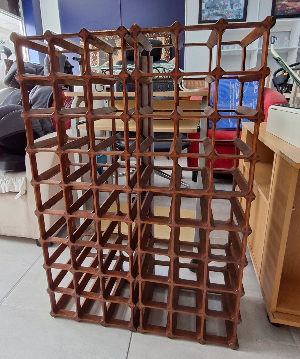Freestanding Modular Wooden Wine Rack