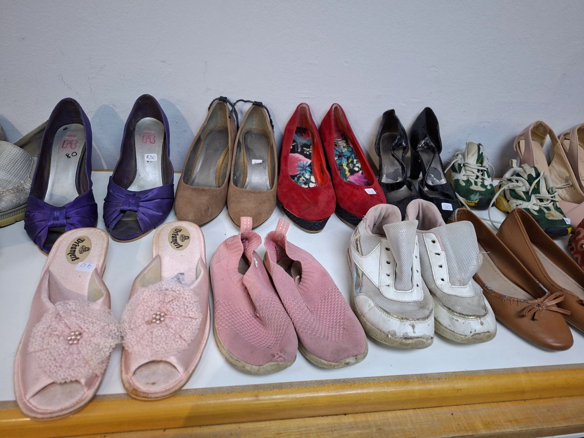 A wide variety of men’s, women’s, and children’s footwear