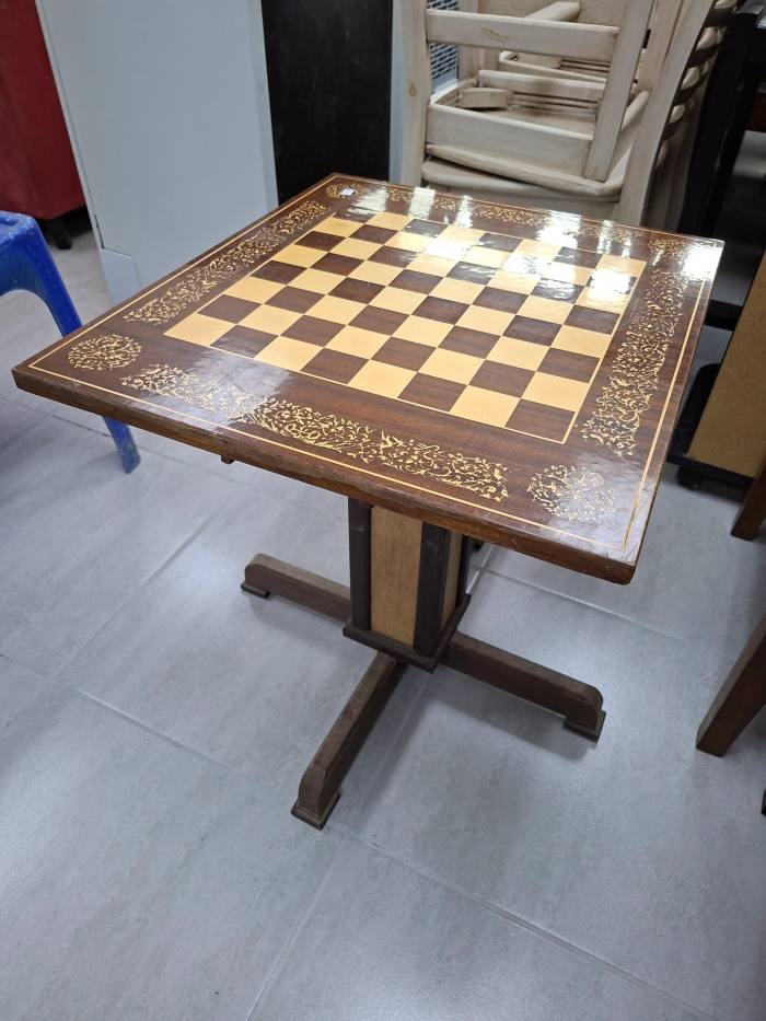 Handcrafted Wooden Chess Table