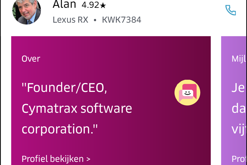 De nieuwe Elon Musk of Jeff Bezos. Deze Uber chauffeur moeten we in de gaten houden