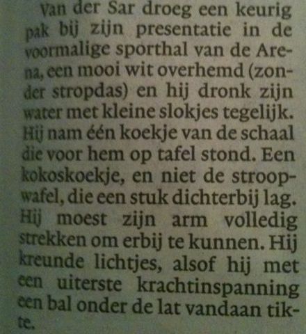 Van der Sar nog steeds saai voor journalisten?
