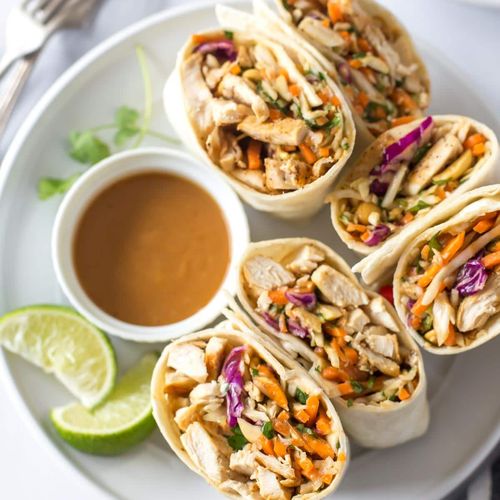 Peanut Chicken Wraps