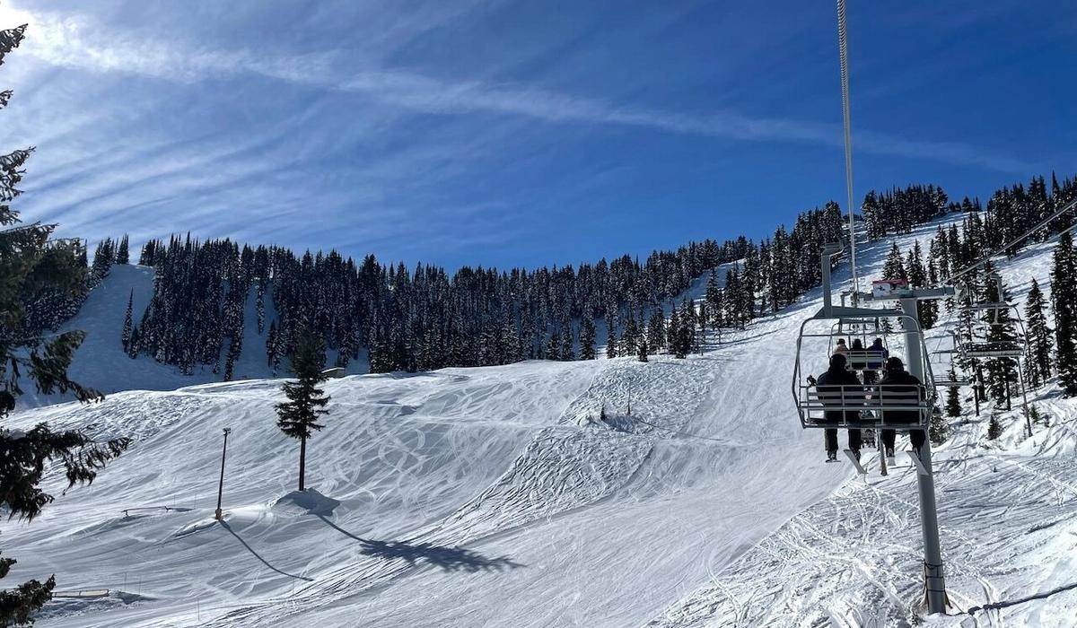 Sunny day at our local ski resort