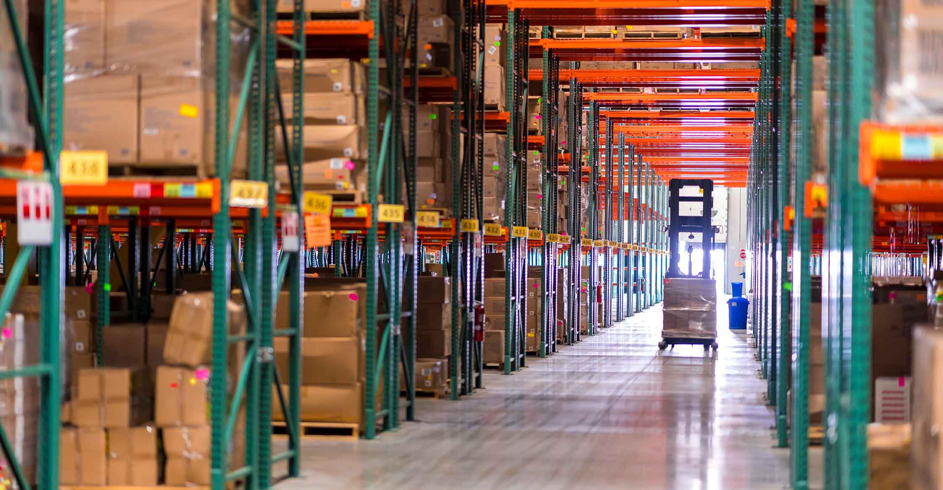 An ITS forklift moving a pallet