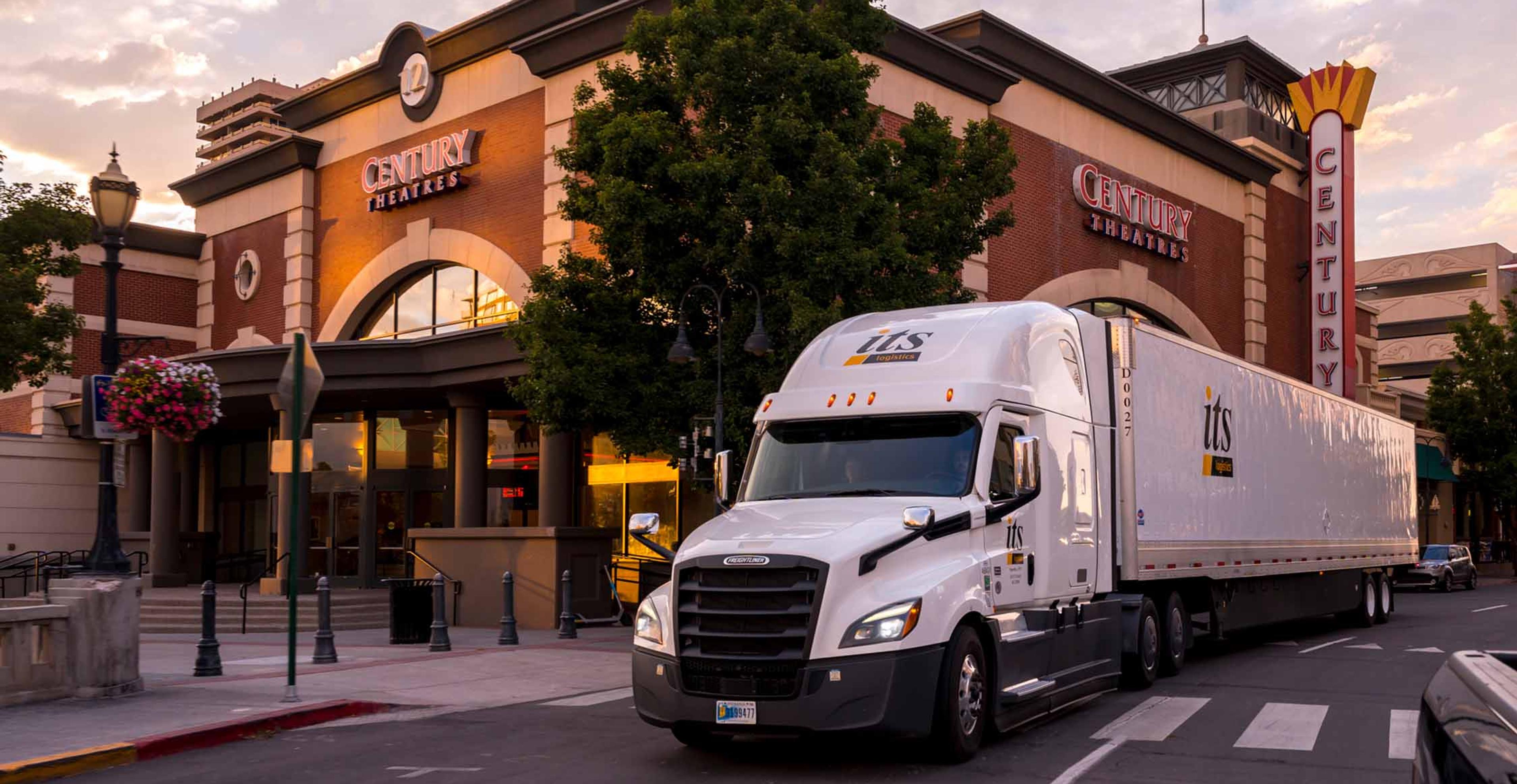 An ITS Truck driving through downtown Reno