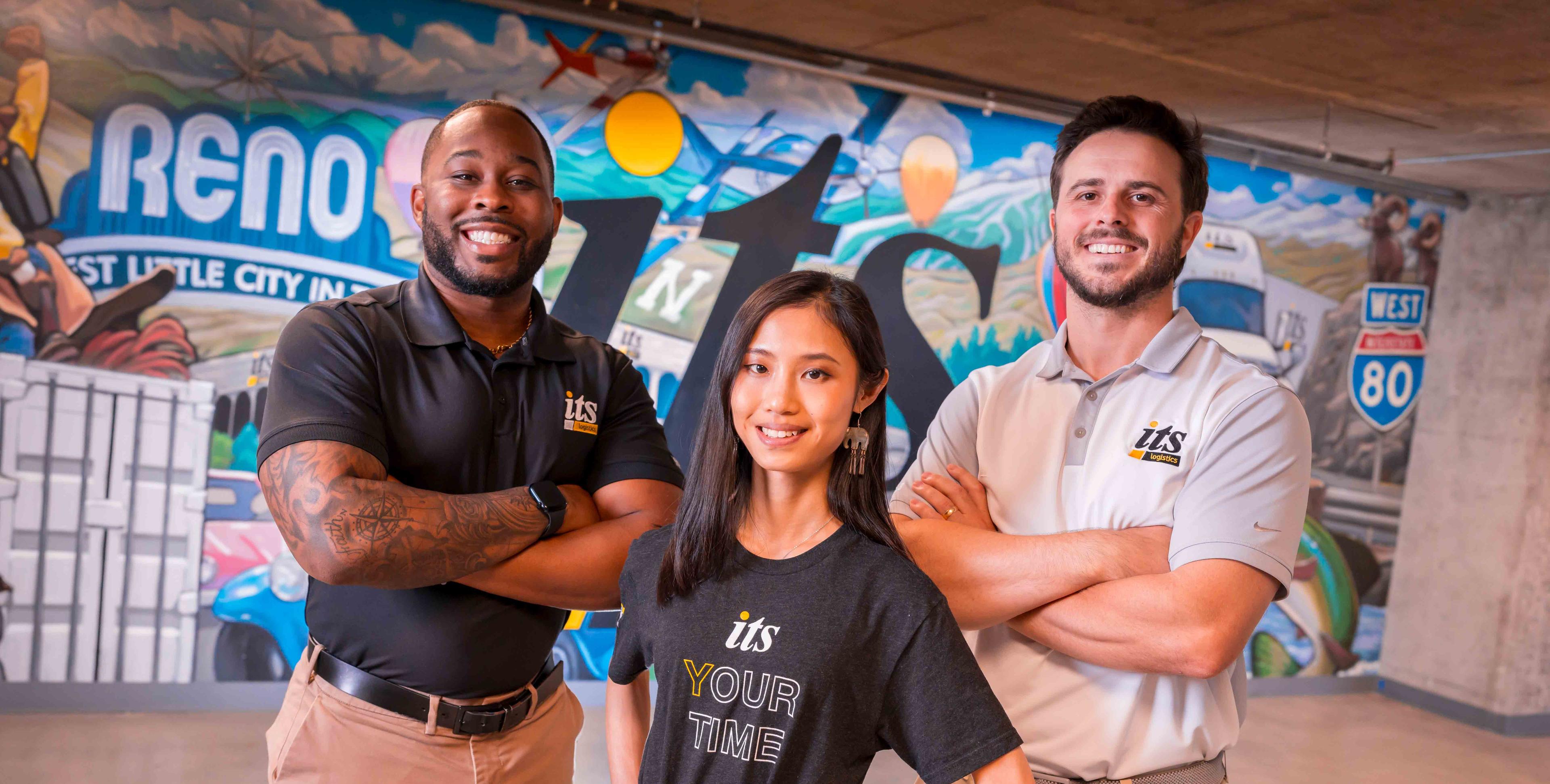 three ITS employees promoting new careers