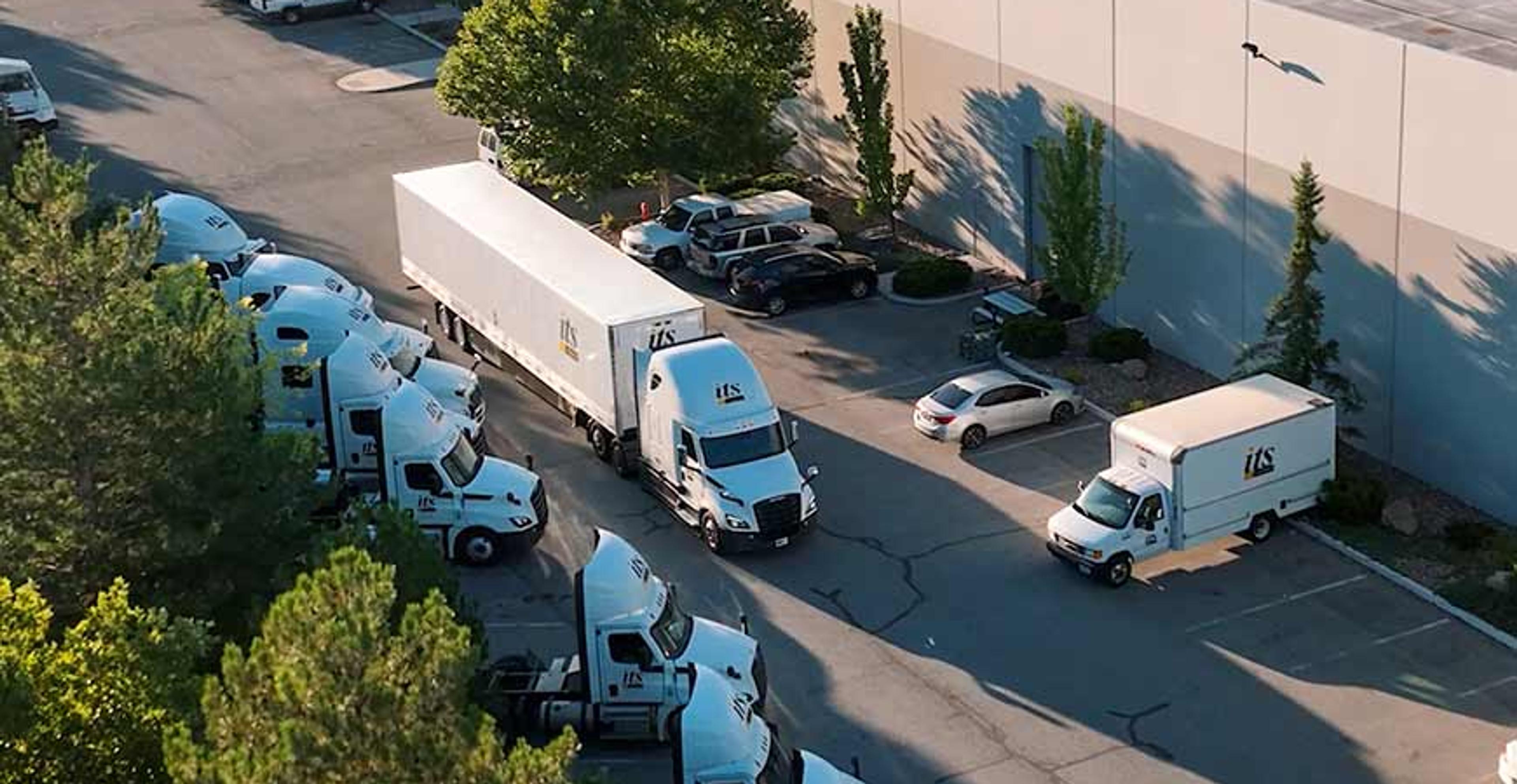 parked ITS Trucks in parking lot