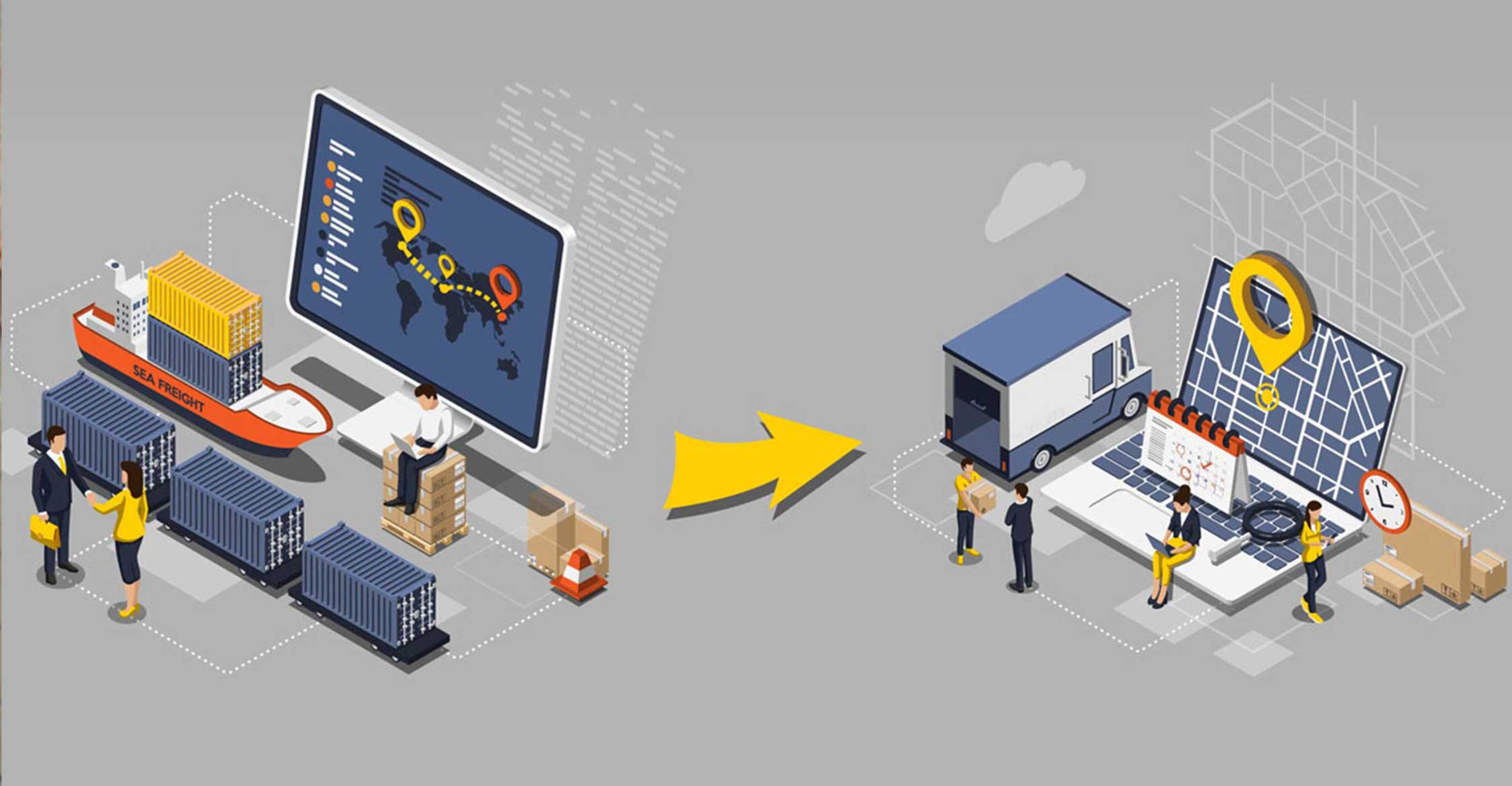 Graphic of the logistics process