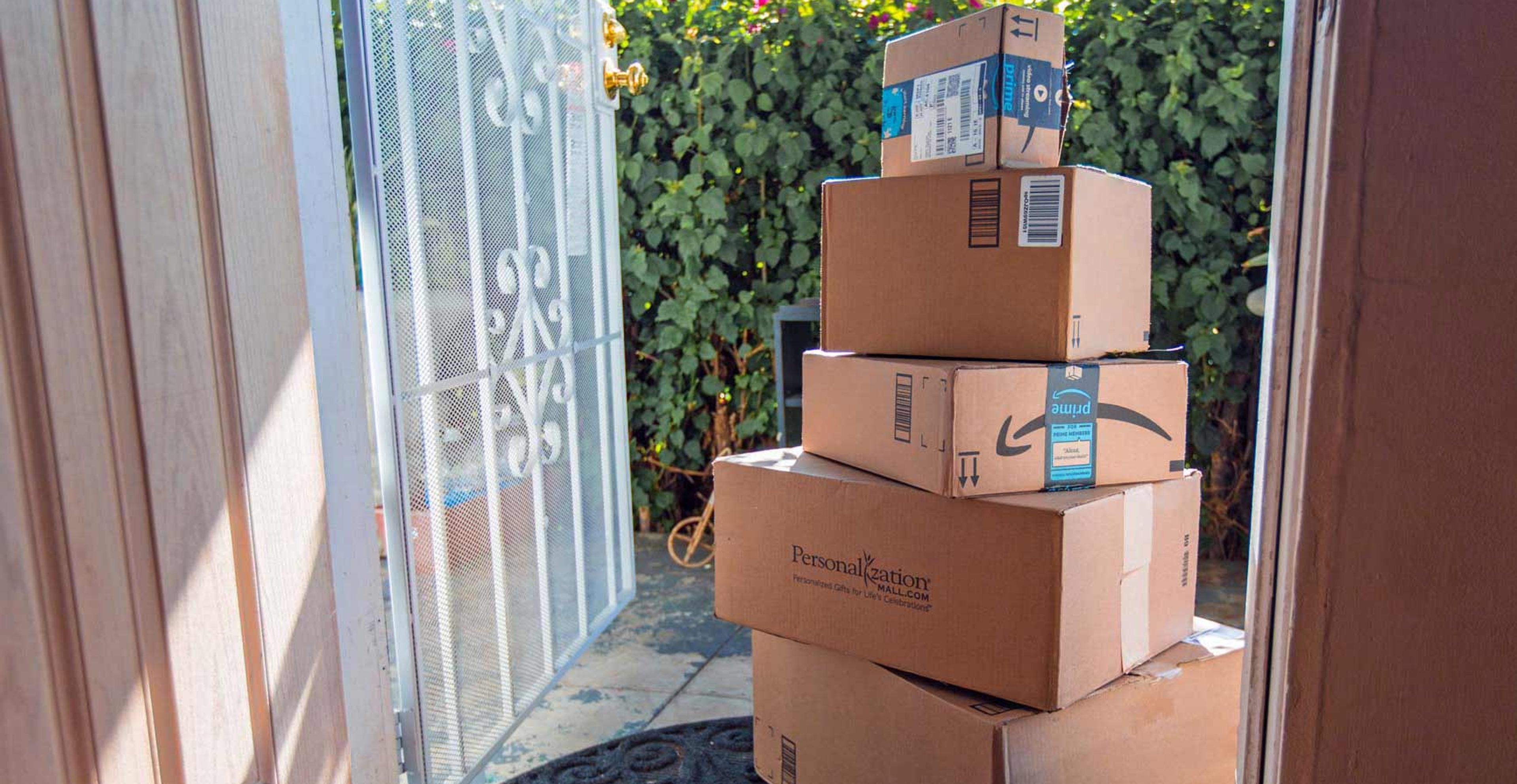 Stack of Packages via flat rate shipping