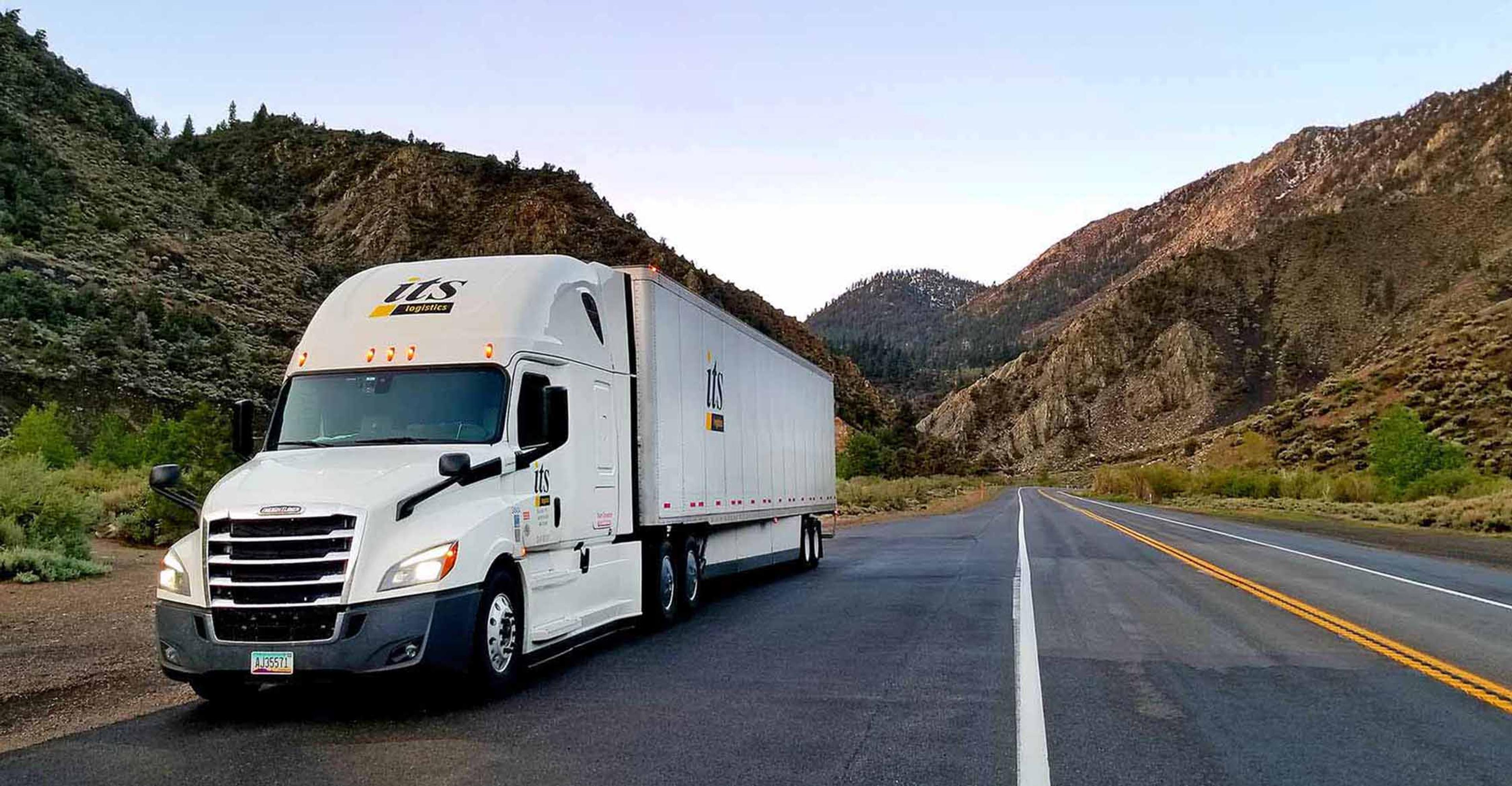 An ITS Truck parked on the road shoulder