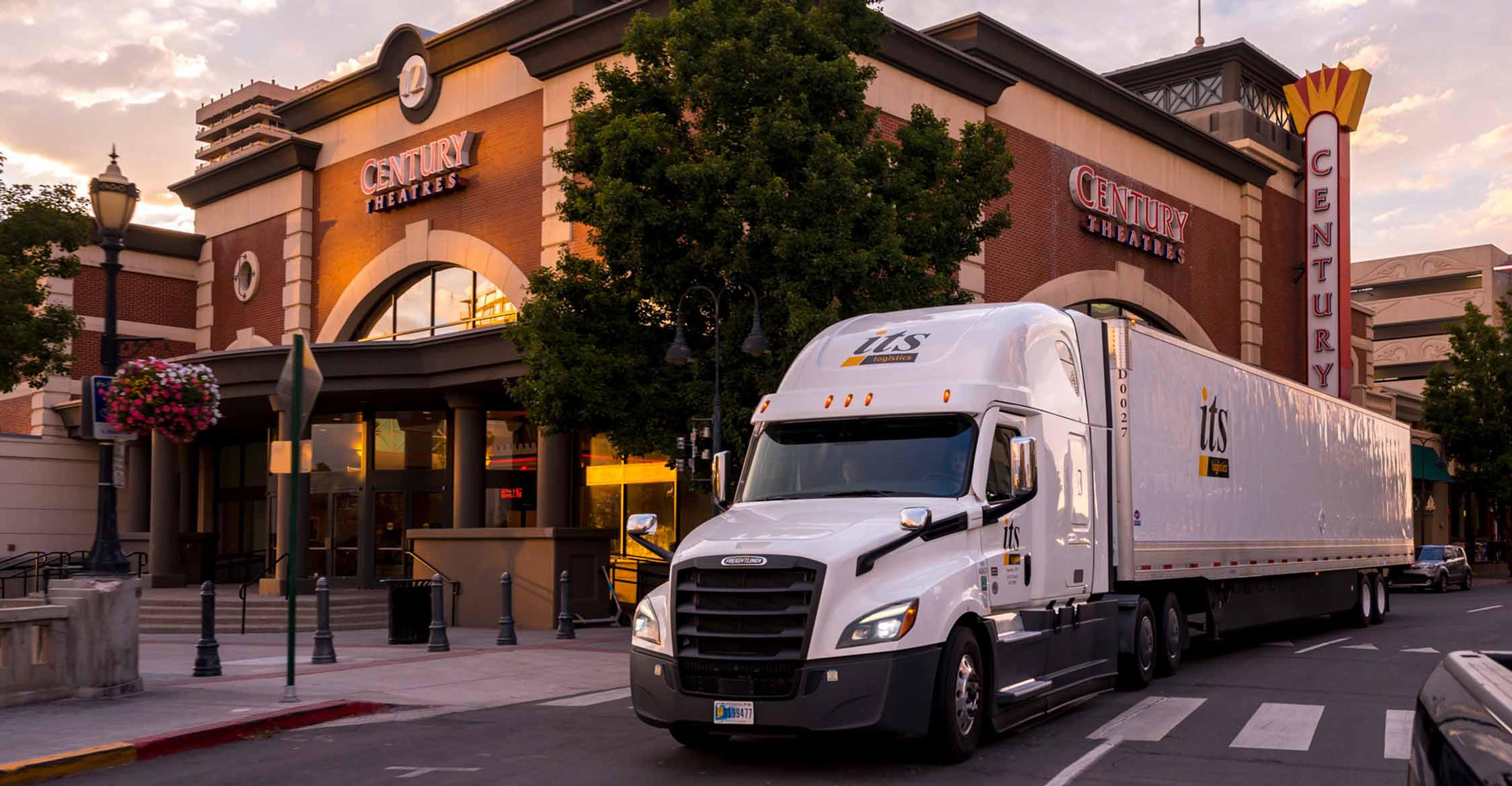 An ITS Truck driving through downtown Reno