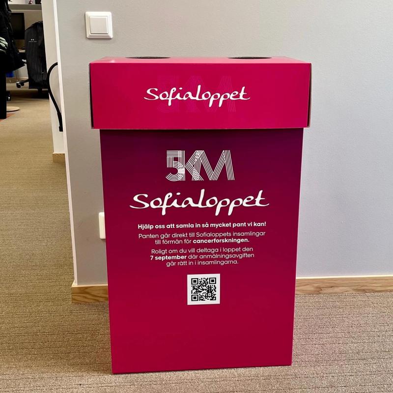 Pantkärl med Sofialoppet-motiv