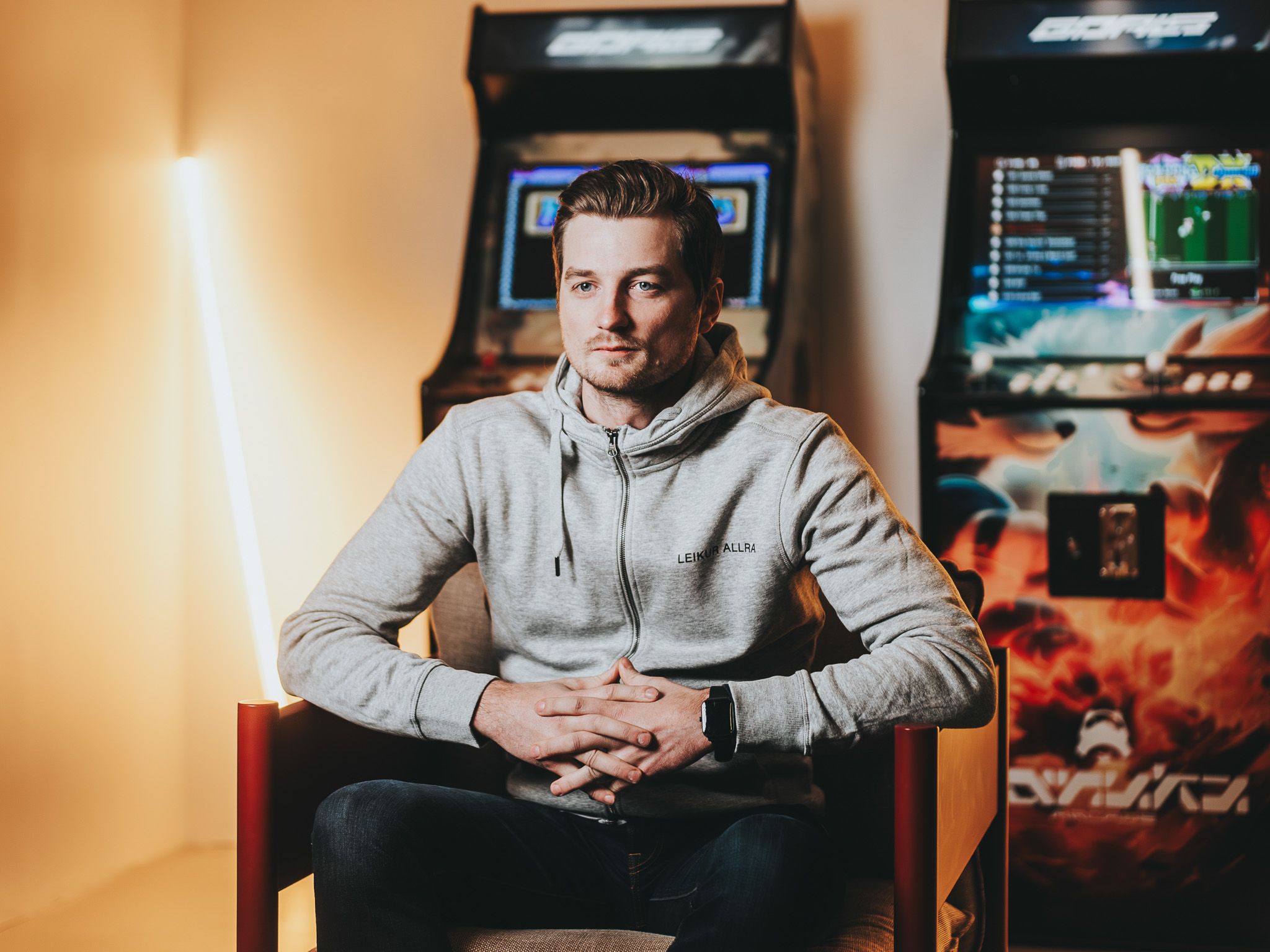 People sitting on sofa talking