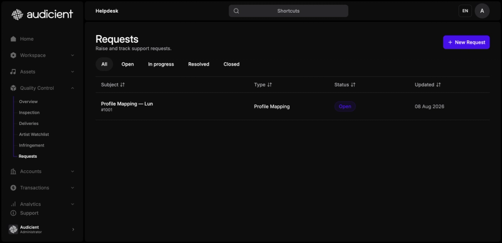 Support Request