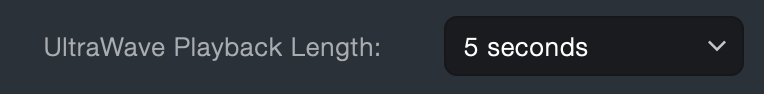 UltraWave playback length