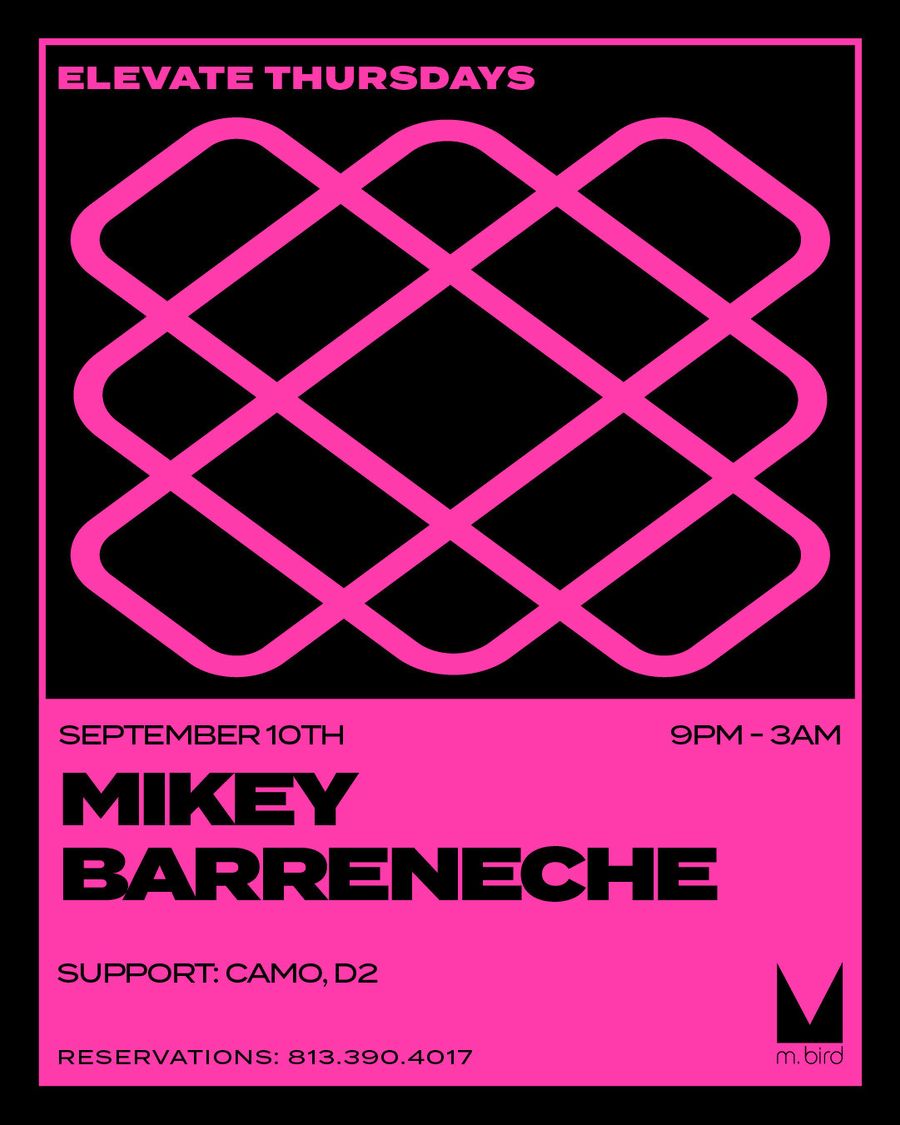 Mikey Barreneche at M.Bird flyer