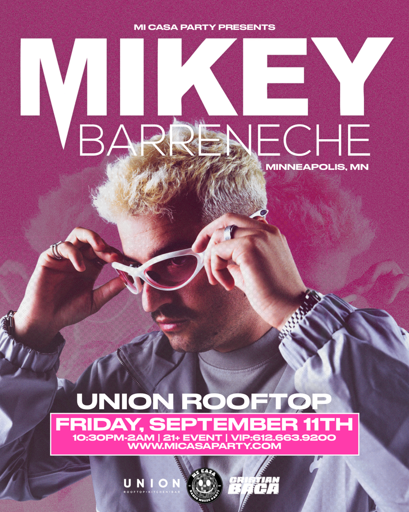 Mikey Barreneche at Union Rooftop flyer