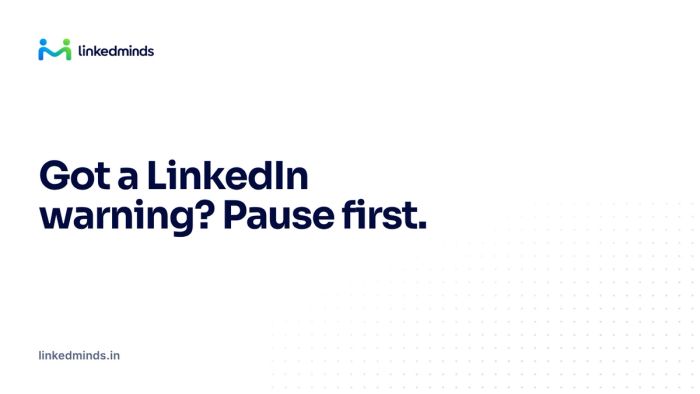A calm desk with a laptop showing a paused LinkedIn outreach schedule and a notepad of next steps.