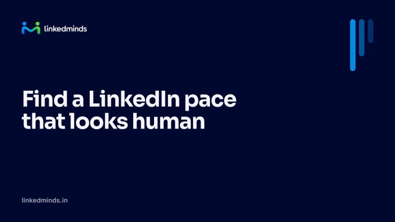 A calm timeline showing LinkedIn actions spread across a working day with gaps between each one.