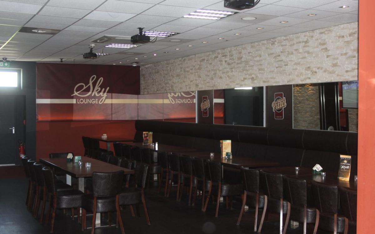Tables in the Sky Lounge dining area.
