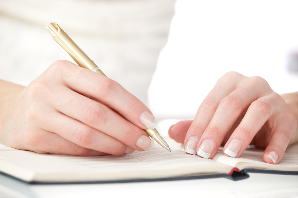person writing