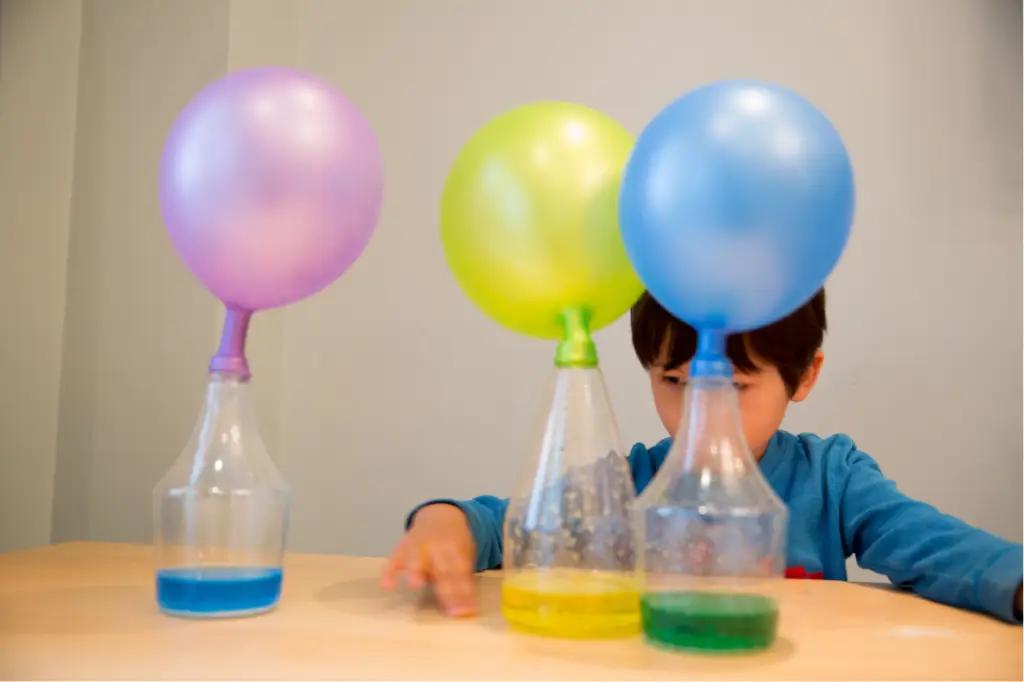 child with experiments
