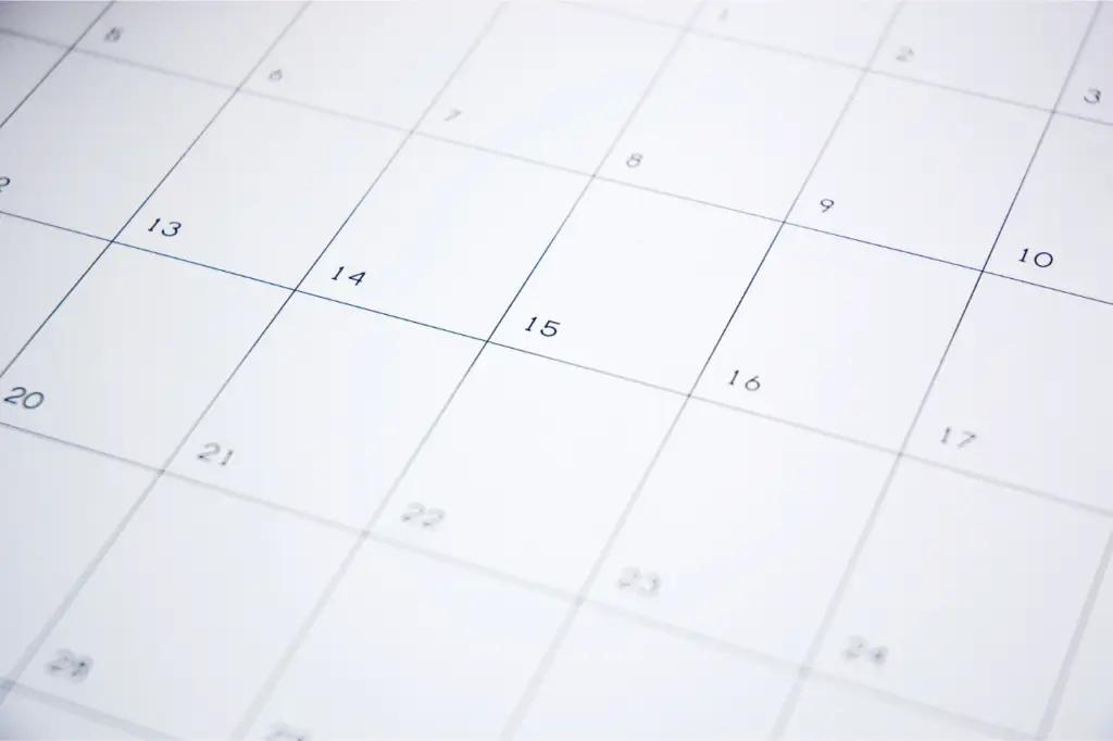 calendar page