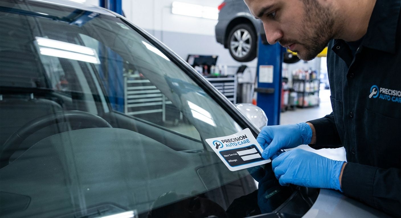 Oil Change Stickers