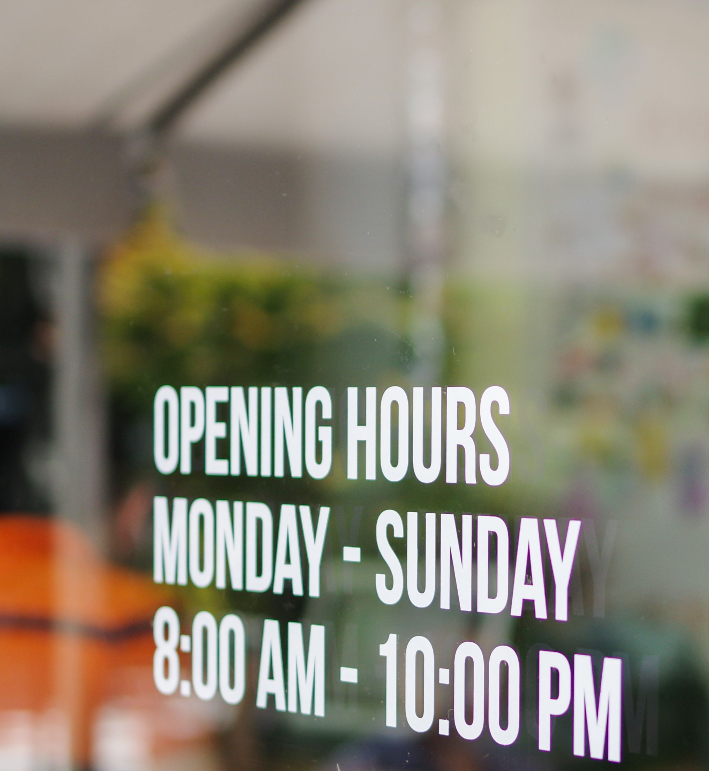 Business Hours Stickers | Store Hours & Opening Signs