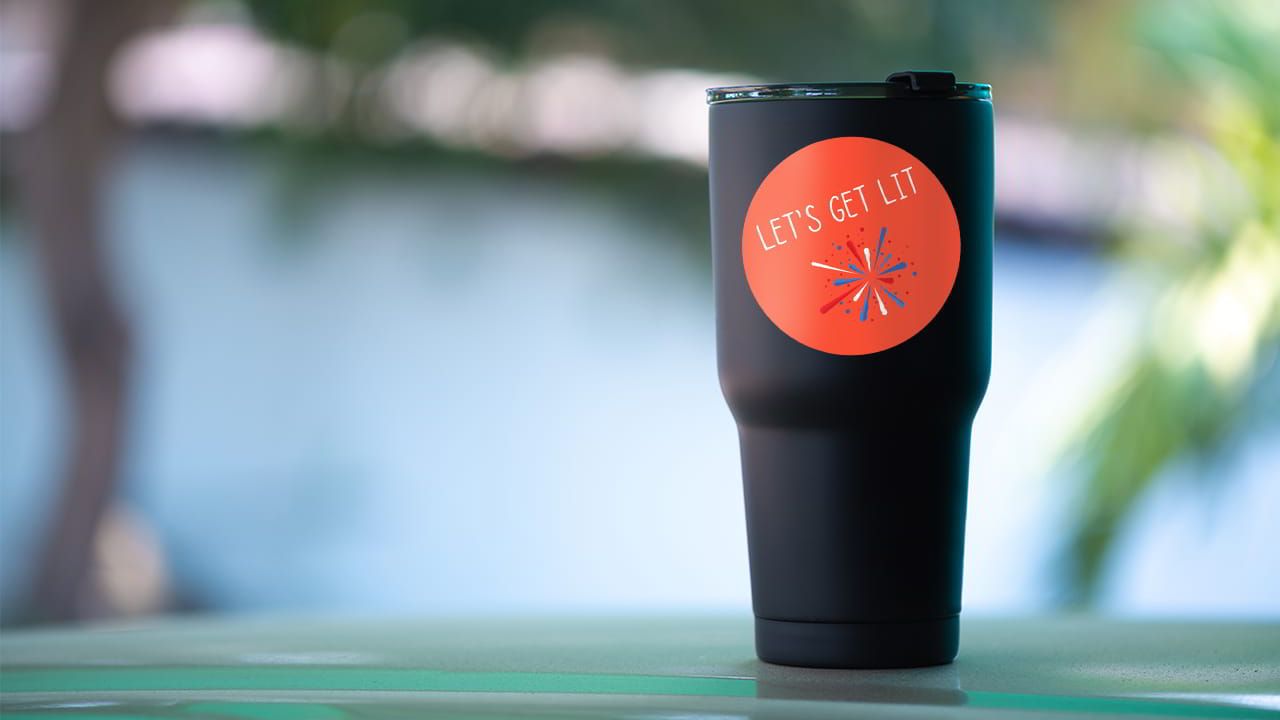 Water Bottle Stickers | Custom Waterproof Stickers