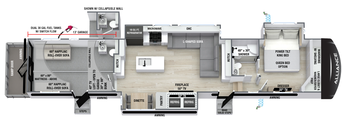 2027 Valor 41V13 Luxury Toy Hauler Fifth Wheel | Alliance RV