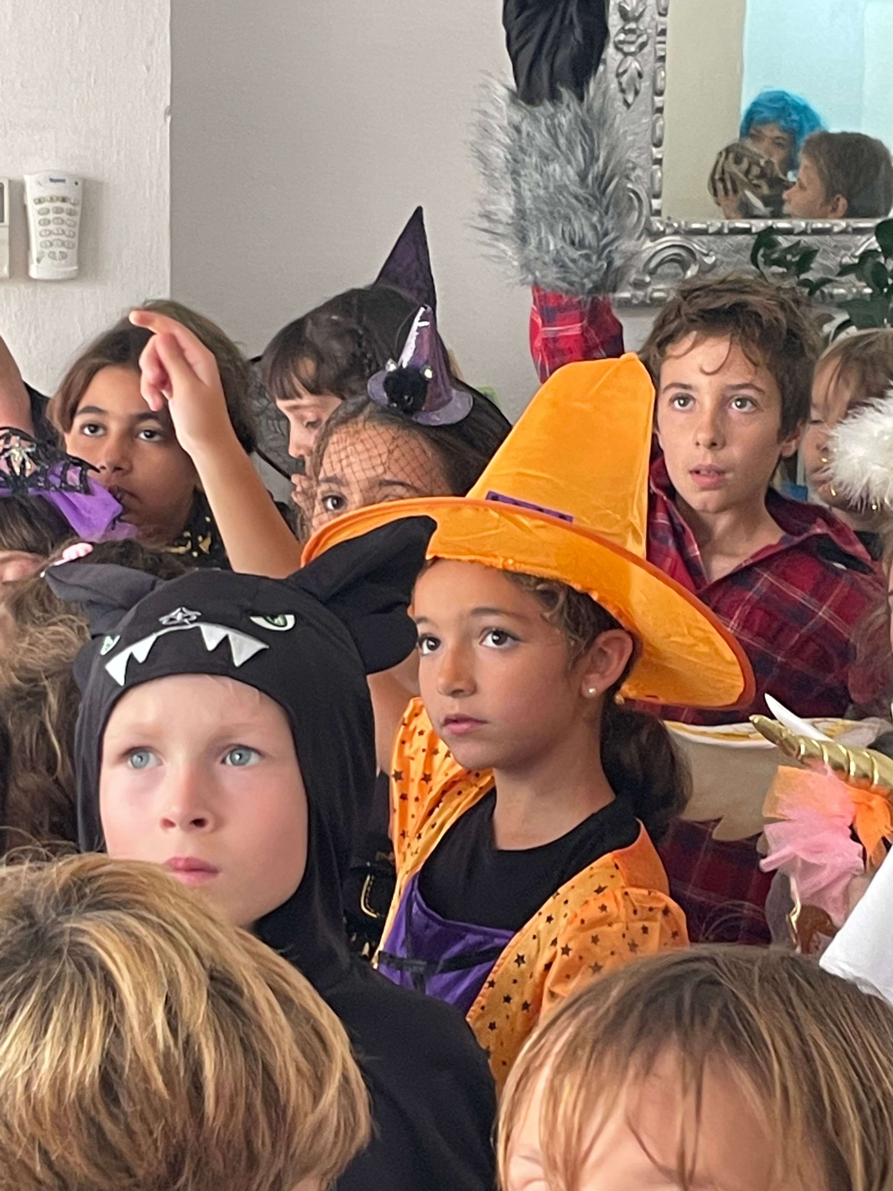 young children in Halloween costume at school