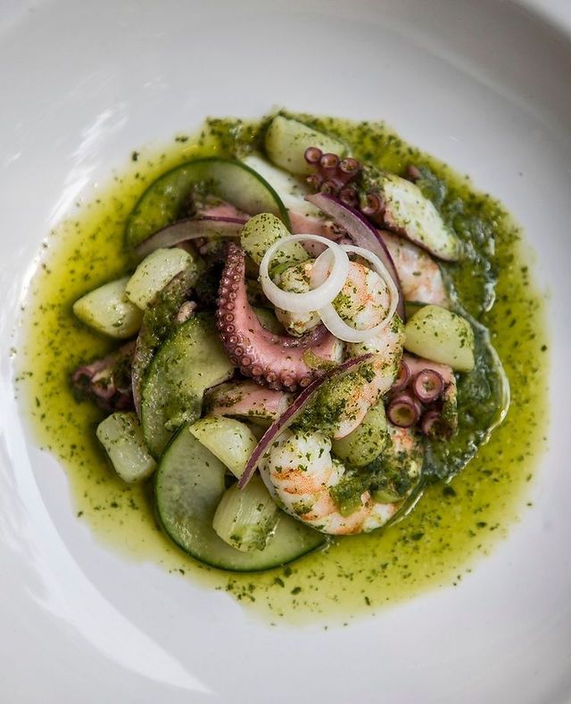 Decoración con vegetación de Lampuga