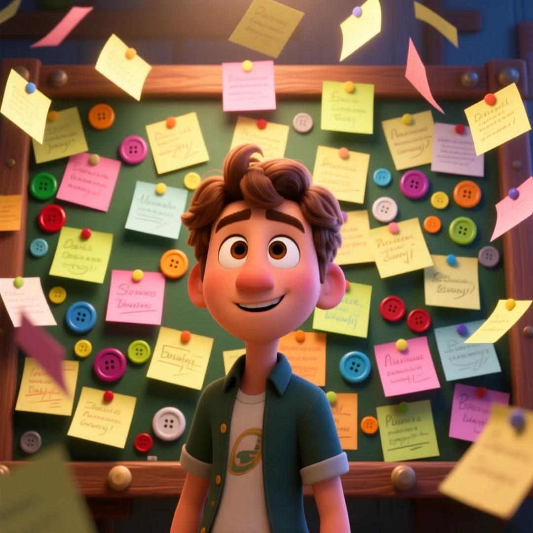Imagen de un personaje relajado con sus tareas ordenadas